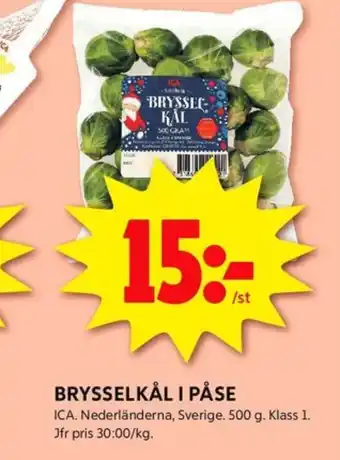 ICA Kvantum Ica brysselkål erbjuda