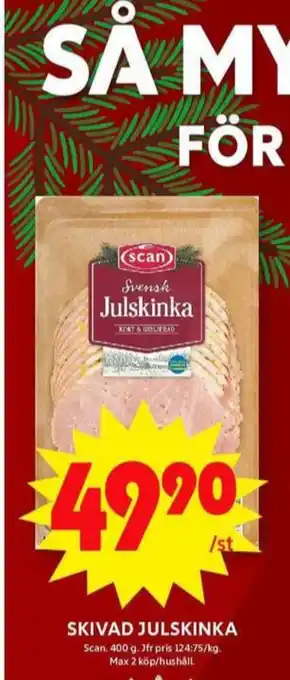 ICA Maxi Scan julskinka erbjuda