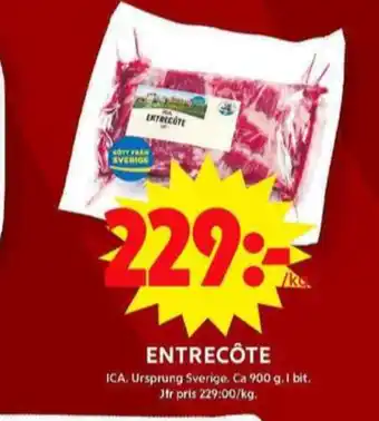 ICA Maxi Ica entrecôte erbjuda