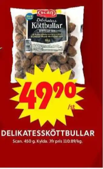 ICA Maxi Scan köttbullar erbjuda