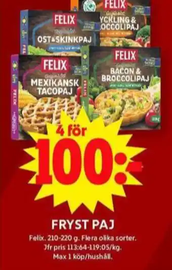 ICA Maxi Felix matpajer erbjuda