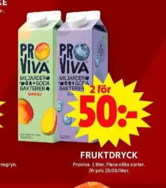 ICA Maxi Proviva fruktdryck erbjuda