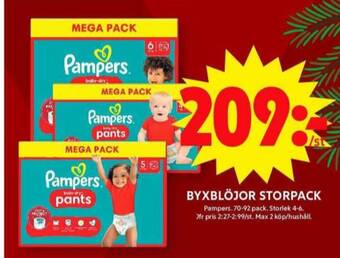 ICA Maxi Pampers blöjor erbjuda