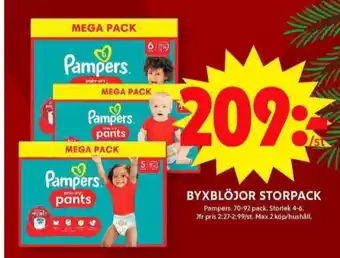 ICA Maxi Pampers blöjor erbjuda