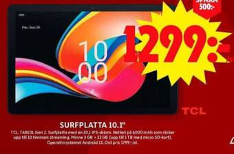 ICA Maxi Tcl surfplatta erbjuda