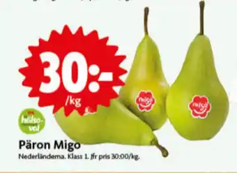 ICA Nära Migo päron erbjuda