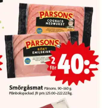 ICA Nära Pärsons skinka erbjuda