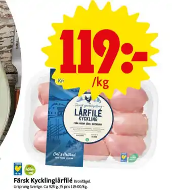 ICA Nära Kronfågel kycklinglårfile erbjuda