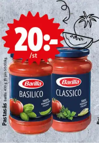 ICA Nära Barilla pastasås erbjuda