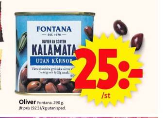 ICA Supermarket Fontana oliver erbjuda
