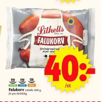 ICA Supermarket Lithells falukorv erbjuda
