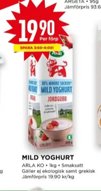 Willys Arla yoghurt erbjuda