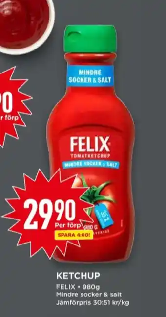 Willys Felix ketchup erbjuda
