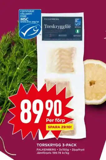 Willys Falkenberg seafood torskfilé erbjuda