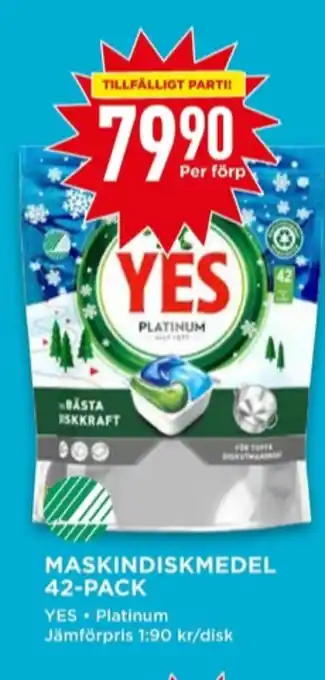 Willys Yes diskmaskintabs erbjuda
