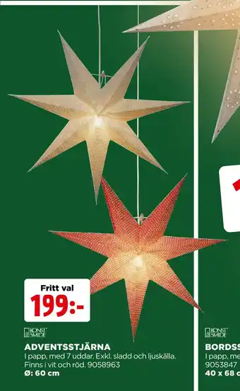 Jem&Fix Adventsstjärna erbjuda