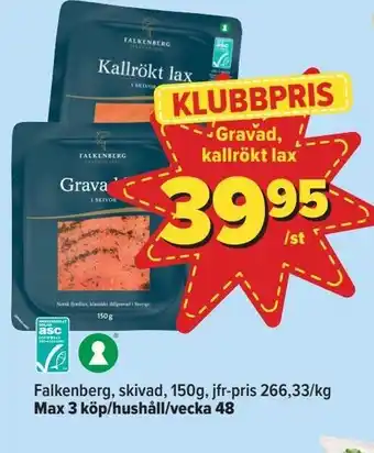 Östenssons Gravad, kallrökt lax Falkenberg erbjuda