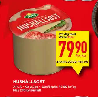 Willys Hushållsost erbjuda