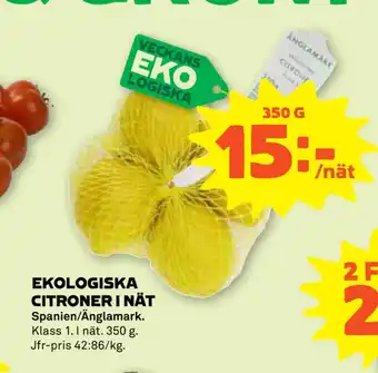 Stora Coop Ekologiska citroner i nät erbjuda