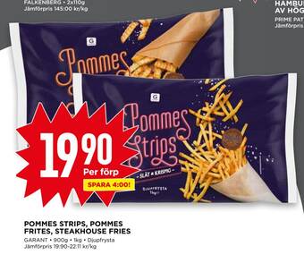 Willys Pommes strips, pommes frites, steakhouse fries erbjuda