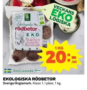Coop Ekologiska rödbetor erbjuda