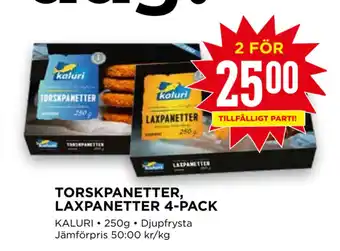 Willys Torskpanetter, laxpanetter 4-pack erbjuda