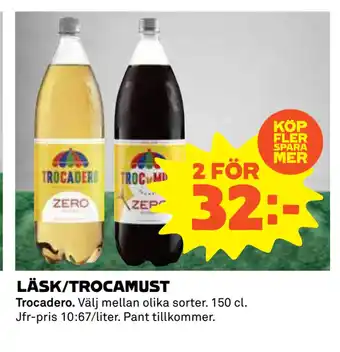 Coop Läsk/trocamust erbjuda