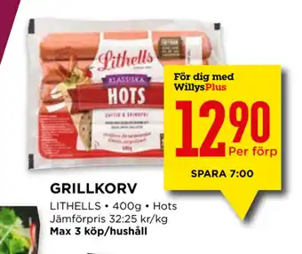 Willys Grillkorv erbjuda