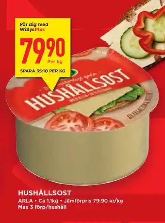 Willys Hemma Hushållsost erbjuda