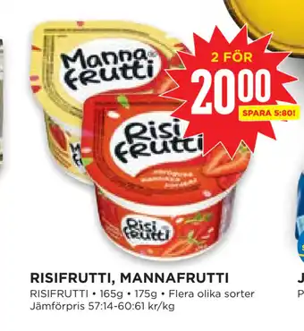 Willys Hemma Risifrutti, mannafrutti erbjuda