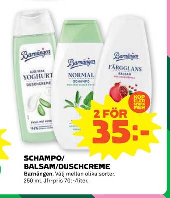 Coop Forum Schampo/ balsam/duschcreme erbjuda