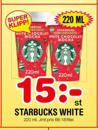 Nya Pulsen Starbucks white erbjuda