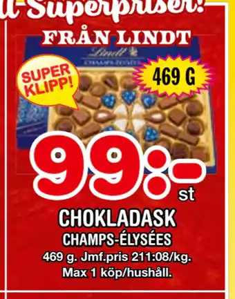 Nya Pulsen Chokladask champs-élysées erbjuda