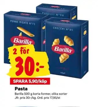 City Gross Barilla pasta sorterad erbjuda