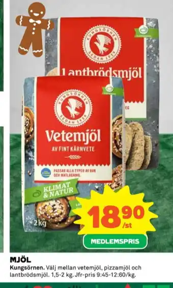 Coop Kungsörnen vetemjöl erbjuda