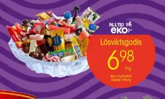 EKO Lösviktsgodis erbjuda