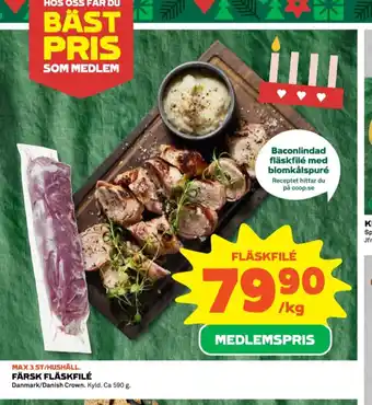 Coop Danish crown fläskfilé erbjuda