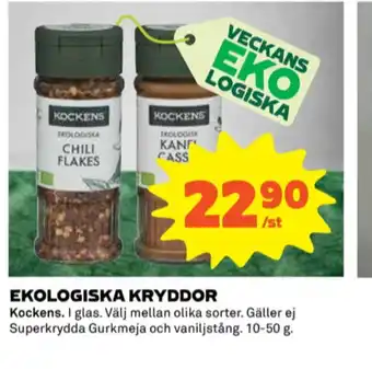 Coop Kockens kryddor erbjuda