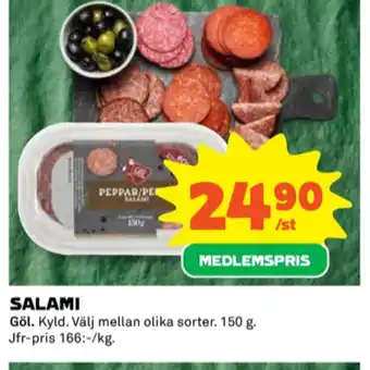 Coop Gøl salami erbjuda