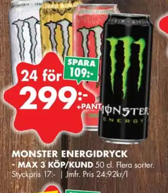 ÖoB Monster energidryck erbjuda