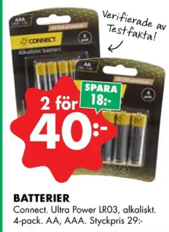 ÖoB Connect batterier erbjuda