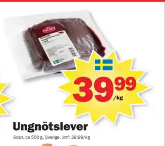 Pekås Scan ungnötslever erbjuda