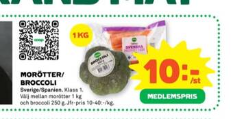 Stora Coop Coop morötter erbjuda