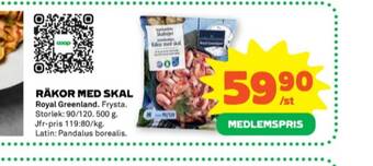 Stora Coop Royal greenland räkor med skal erbjuda