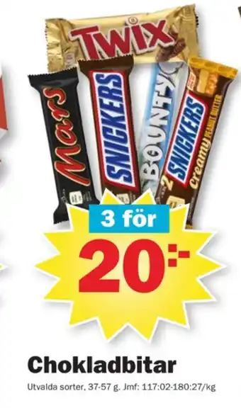 Pekås Mars chokladbar erbjuda