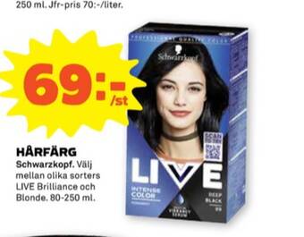 Stora Coop Live hårfärg erbjuda