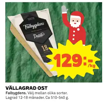 Coop Konsum Vällagrad ost erbjuda