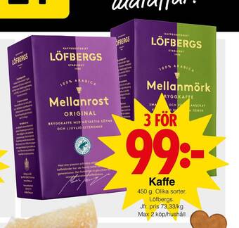 Matöppet Kaffe erbjuda