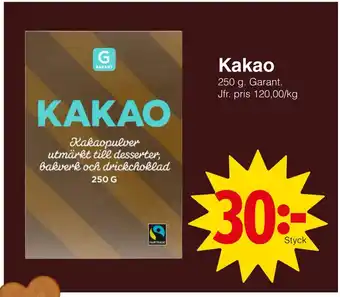 Matöppet Kakao erbjuda