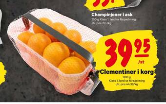 minmatbutik Clementiner i korg erbjuda